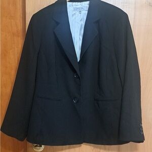 Kasper Woman Black Blazer 20W Plus Size Career Jacket